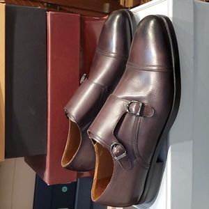 Bruno Magli Dark Brown Double Monk Strap Oxfords